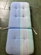 4x tuinstoel kussens met hoge rug. BLauw groen, Tuin en Terras, Tuinmeubel-accessoires, Ophalen of Verzenden, Gebruikt