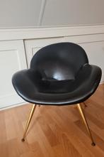 Bijzonder vintage kuipstoel vlinderstoel expo 58 Jaren 60, Ophalen, Gebruikt, Zwart, Leer