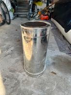 Dubbelwandige geïsoleerde kachelpijp 18cm, Gebruikt, Ophalen of Verzenden, Rvs, Minder dan 2 meter