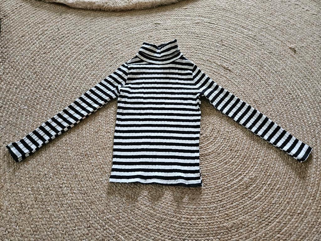 Zwart gestreepte coltrui van zara, maat 128, Meisje, Nieuw, Ophalen of Verzenden, Zara