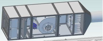Lucht opb. 12.000 m3/u CWN Filterkast, waterblok, ventilator beschikbaar voor biedingen