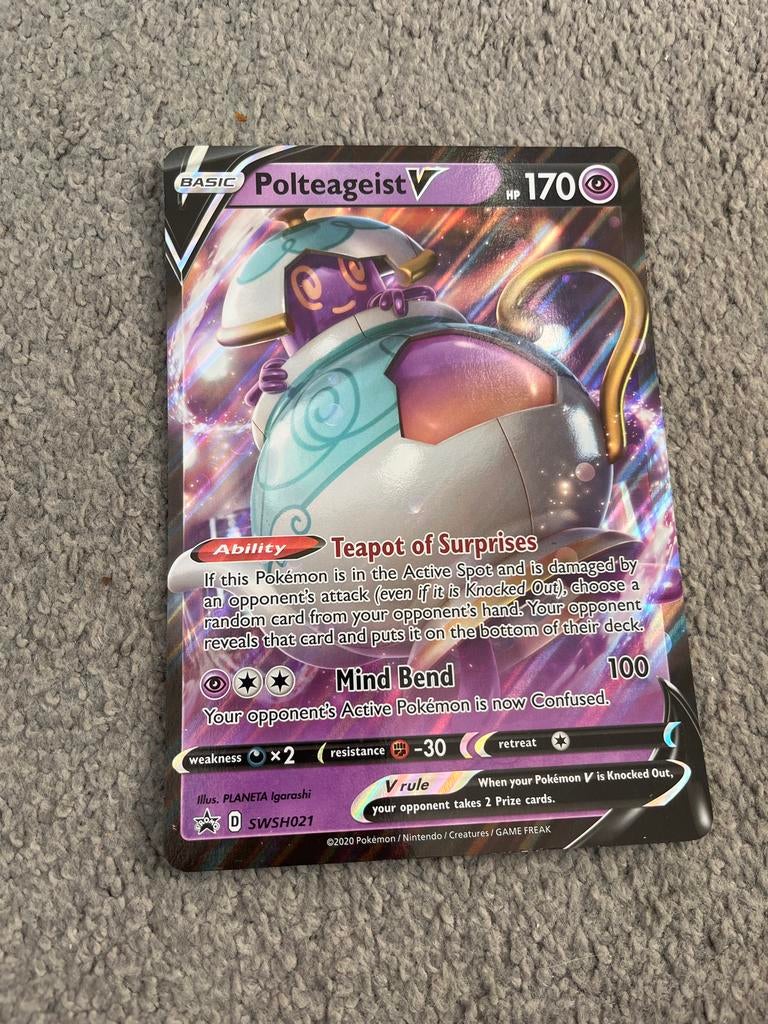 Mega Polteageist V Pokémonkaart, Ophalen of Verzenden, Zo goed als nieuw, Losse kaart