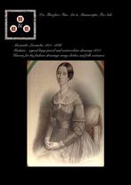 A Lacauchie Madame groot potlood & waterverf schilderij 1844, Verzenden