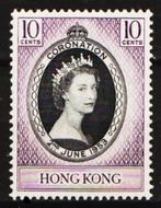 Hong Kong 1953, Queen Elizabeth II, Kroning, pfrs/plaksp., Postzegels en Munten, Postzegels | Thematische zegels, Koningshuis