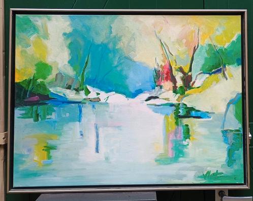2 mooie olieverfschilderijen Kees Vlietman, Antiek en Kunst, Kunst | Schilderijen | Abstract, Ophalen