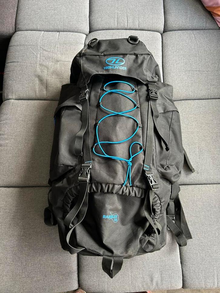 Highlander Rugzak - Trekking 66 liter, Sieraden, Tassen en Uiterlijk, Tassen | Rugtassen, Gebruikt, Overige merken, 40 cm of meer