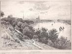 Arnhem. De Rijn bij Arnhem houtgravure 1882, Ophalen of Verzenden
