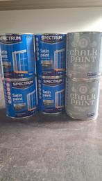 Verf Satin paint ral 7043 4 stuks, Doe-het-zelf en Verbouw, Verf, Beits en Lak, Nieuw, Ophalen of Verzenden, Verf, Grijs