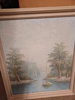 Schilderij: Boten op het water, Ophalen of Verzenden