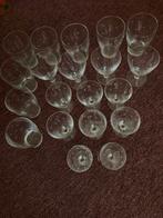 Vintage glazen met stermotief en korenaren, Ophalen of Verzenden, Gebruikt, Overige typen