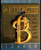 Broche Letter B met Kat en Steentjes, Overige materialen, 4 tot 7 cm, Nieuw, Ophalen of Verzenden