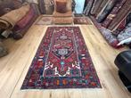 Uniek vintage handgeknoopt tapijt – zwart-rood met kleurrijk, Gebruikt, 100 tot 150 cm, Digital8, 200 cm of meer