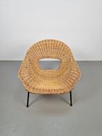 Vintage Dirk v Sliedregt stoel Jonkers rotan mid century '60, Huis en Inrichting, Fauteuils, N, Minder dan 75 cm, Vintage, Ophalen of Verzenden