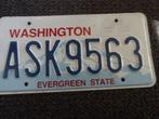 Kentekenplaat licenseplate Washington Evergreen State USA, Verzamelen, Gebruikt, Verzenden