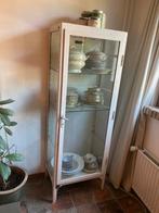 Stalen apothekerskast, Huis en Inrichting, Kasten | Vitrinekasten, Ophalen, 50 tot 100 cm, Glas, 150 tot 200 cm