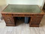Antiek Bureau met Groen Lederen Blad, Huis en Inrichting, Bureaus, Ophalen, Gebruikt, Bureau