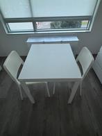 VANGSTA Uitschuifbare tafel incl. stoelen, Ophalen, 100 tot 150 cm, 50 tot 100 cm, Zo goed als nieuw