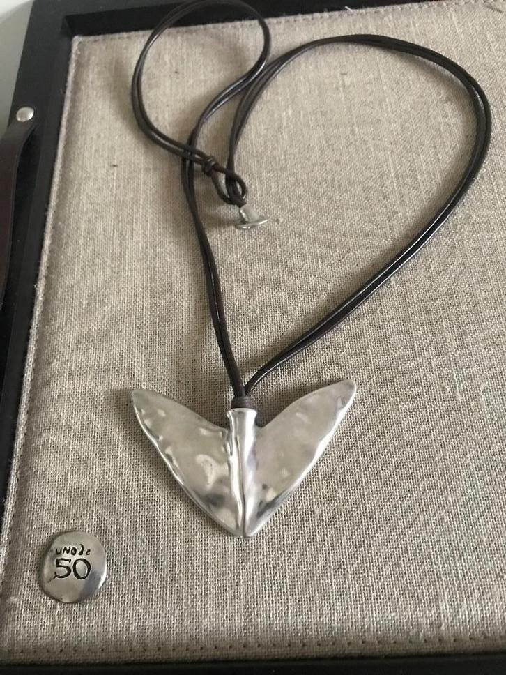 Uno de 50 ketting (43) vissenstaart Fishtail Diana, Sieraden, Tassen en Uiterlijk, Kettingen, Nieuw, Overige materialen, Zilver