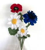 zomers gehaakt boeket bloemen Margriet Klaproos Korenbloem, Verzenden, Nieuw, Haken, Overige typen
