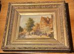 Oud Hollands Stadsgezicht Schilderij, Ophalen of Verzenden