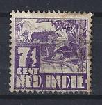 Nr 252 geb 1938 Karbouw watermerk ; Nederlands Indie 10% CW, Verzenden, Gestempeld, Nederlands-Indië