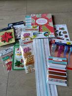 Kerst scrap en kaart spullen, lint, papier, bloemen 12 x, Ophalen of Verzenden, Nieuw, Papier of Karton, Overige merken