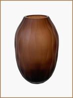 Mooie bruine glazen vaas van ptmd, Ophalen, Overige kleuren, Minder dan 50 cm, Glas