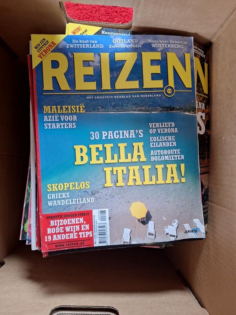 ANWB reizen magazine - 68 edities, diverse jaargangen, Ophalen, Gelezen, Sport en Vrije tijd