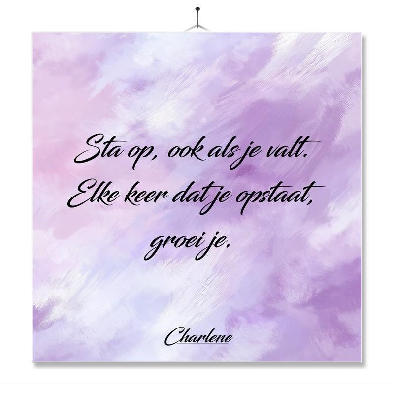 Tegel Met Opdruk | Sta Op Ook Als Je Valt, Ophalen of Verzenden, Nieuw