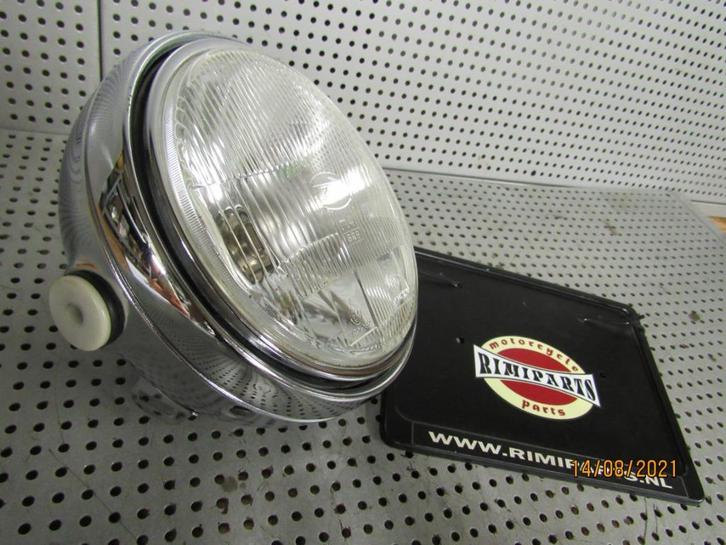 Koplamp caféracer universeel chroom Streetfighter Classic, Motoren, Tuning en Styling, Ophalen of Verzenden