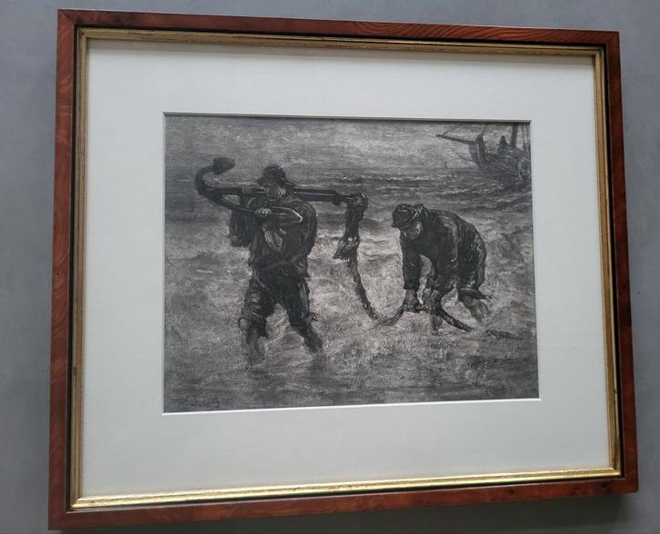 Helio gravure Jozef Israels  24x18, Antiek en Kunst, Kunst | Etsen en Gravures, Ophalen of Verzenden