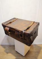 Antieke lederen koffer, Ophalen of Verzenden
