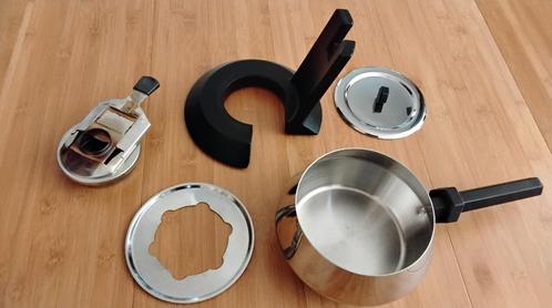DESIGN FONDUESET VAN SPRING 1.8 LITER EN ROND 18/10 UIT 1993, Witgoed en Apparatuur, Fonduesets, Gebruikt, Fondueset, Brander