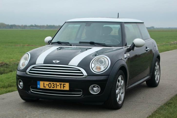 Mini Cooper 1.6 2010 Zwart, Auto's, Mini, Particulier, Airbags, Airconditioning, Bluetooth, Centrale vergrendeling, Climate control