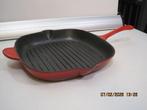 molten gietijzer grillpan steelpan grill 26 cm (374), Ophalen of Verzenden, Zo goed als nieuw, Gietijzer, Koekenpan of Braadpan