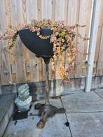 Bloempot op gietijzer poot., Ophalen, Rond, Metaal, 60 cm of meer