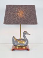 Vintage eend tafellamp tin messing ´70 regency Duck lamp, N, Regency vintage, Ophalen of Verzenden, N