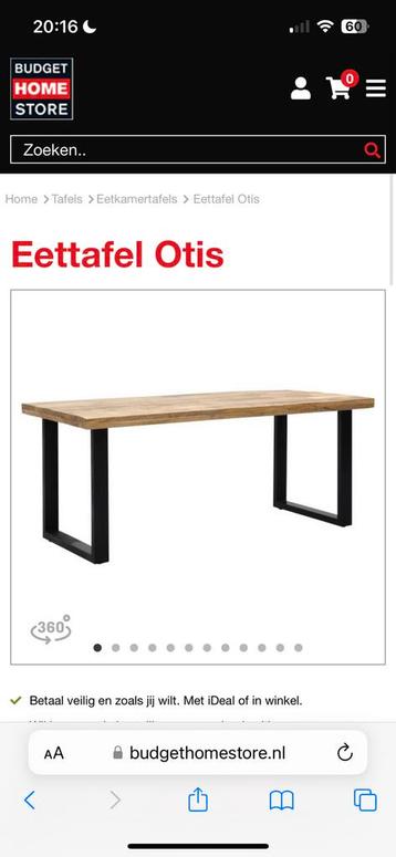 Otis | mangohout | industrieel | nieuwprijs €699,- | 240x100