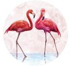 Behangcirkel Flamingo fotobehang, muursticker, Muurdeco4kids, Verzenden, Minder dan 10 m², Flamingo, vogel, behangcirkel, muurcirkel