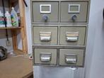 vintage metalen industriële lade kastjes, Huis en Inrichting, Kasten | Ladekasten, 5 laden of meer, Ophalen of Verzenden, 25 tot 50 cm