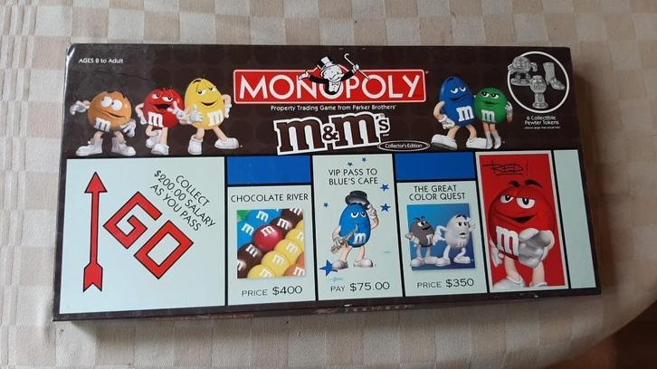 bordspel Monopoly M & Ms chocolade Monopolie fraai, Hobby en Vrije tijd, Gezelschapsspellen | Bordspellen, Nieuw, Een of twee spelers