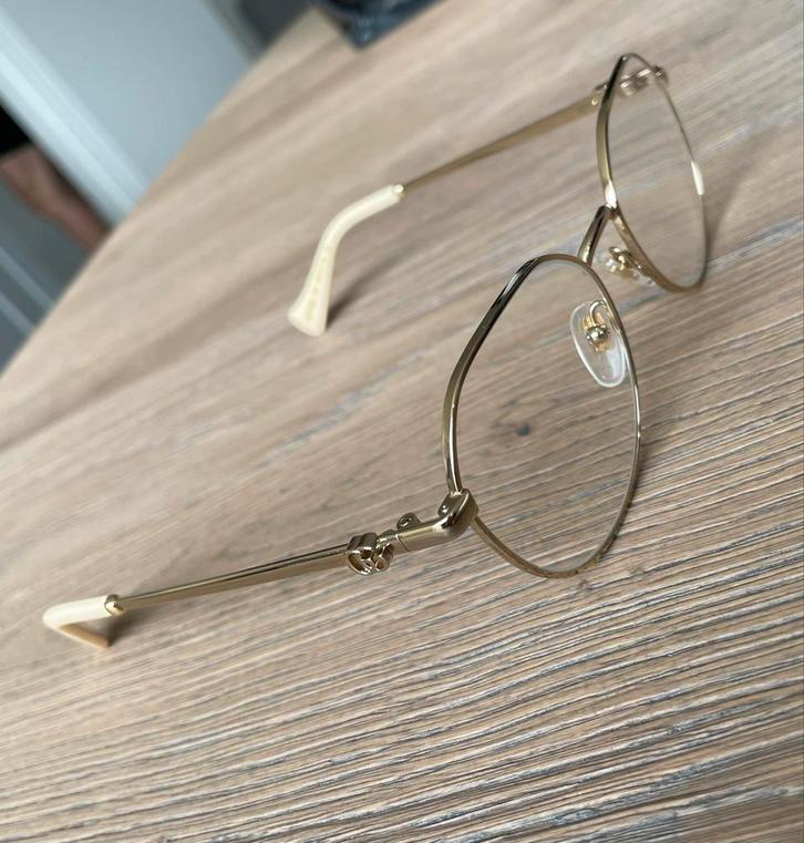 Gucci Gouden Brilmontuur, Sieraden, Tassen en Uiterlijk, Zonnebrillen en Brillen | Heren, Nieuw, Bril, Overige merken, Geel, Ophalen of Verzenden