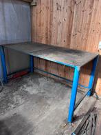 Zware stalen werkbank werk tafel, Doe-het-zelf en Verbouw, Werkbanken, Ophalen of Verzenden, Zo goed als nieuw, 170 cm of meer