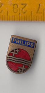 Philips Radio Logo embleem schildje oud rood blauw, Antiek en Kunst, Antiek | Tv's en Audio, Ophalen of Verzenden