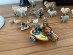 Blikken motor met zijspan, Antiek en Kunst, Antiek | Speelgoed, Ophalen of Verzenden