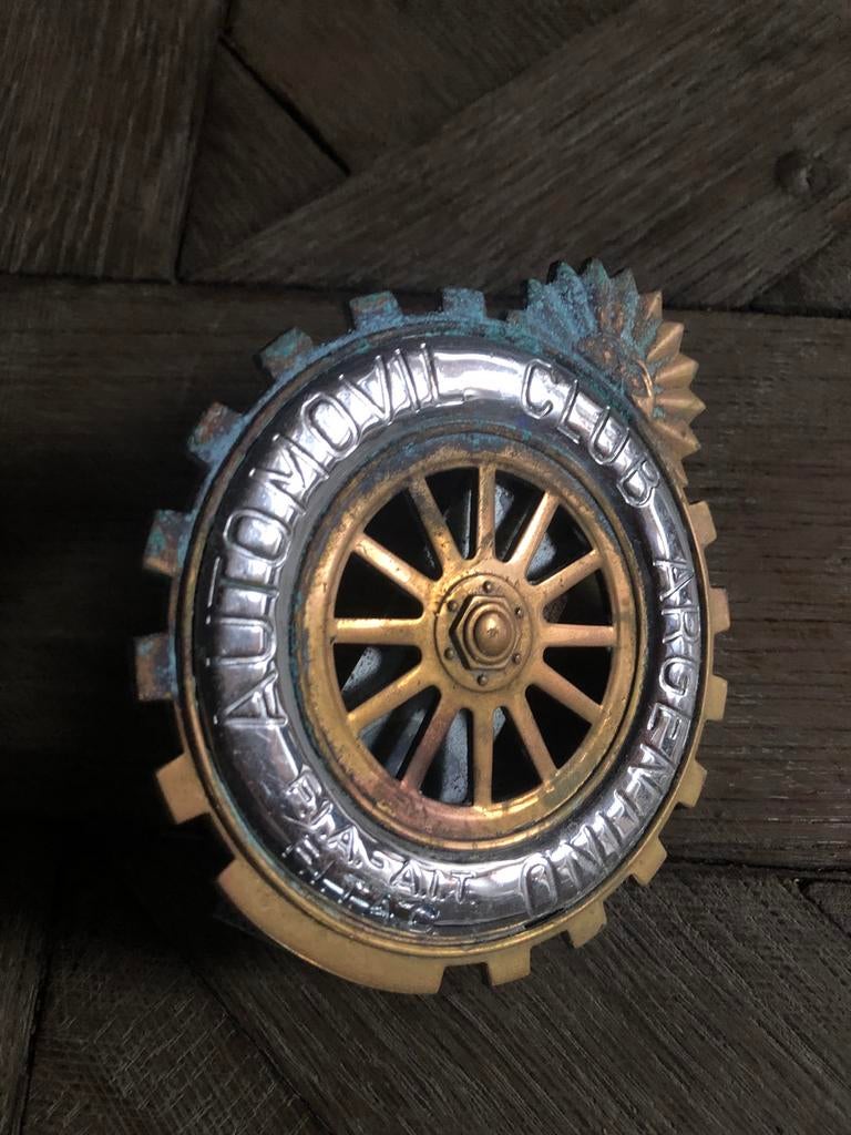Vintage Automovil Club Argentino Embleem badge grill, Ophalen of Verzenden