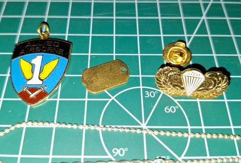 1st Allies Airbone Hanger met mini dog tag, Verzamelen, Militaria | Tweede Wereldoorlog, Landmacht, Embleem of Badge, Amerika