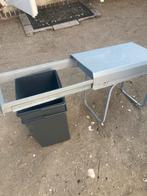 Metalen Prullenbak Afvalscheiding, Huis en Inrichting, Ophalen, Gebruikt, 20 tot 30 liter, Rvs