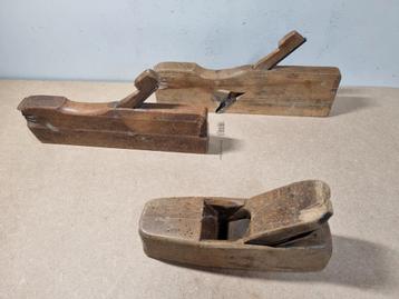 3 oude houten schaven