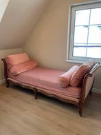 Prachtig Frans Daybed | Canapé | chaise longue oud roze, Ophalen, Gebruikt, Eenpersoons, 75 tot 100 cm